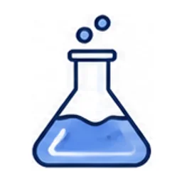 Hand-drawn icon: a lab flask.